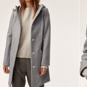 Aritzia Babton Pearce Wool Coat, grey, medium